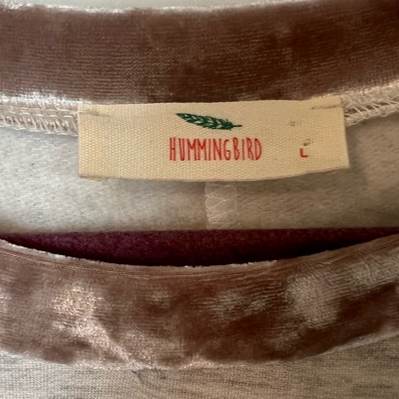 Hummingbird Velvet Bell Sleeve Top - Picture 8 of 9